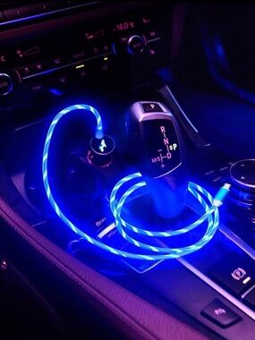 LED Glow Charging Cable - Blue Light